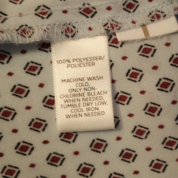 Anne Taylor Loft Ladies Long Sleeve Tab Collar Blouse - Picture 4 of 8